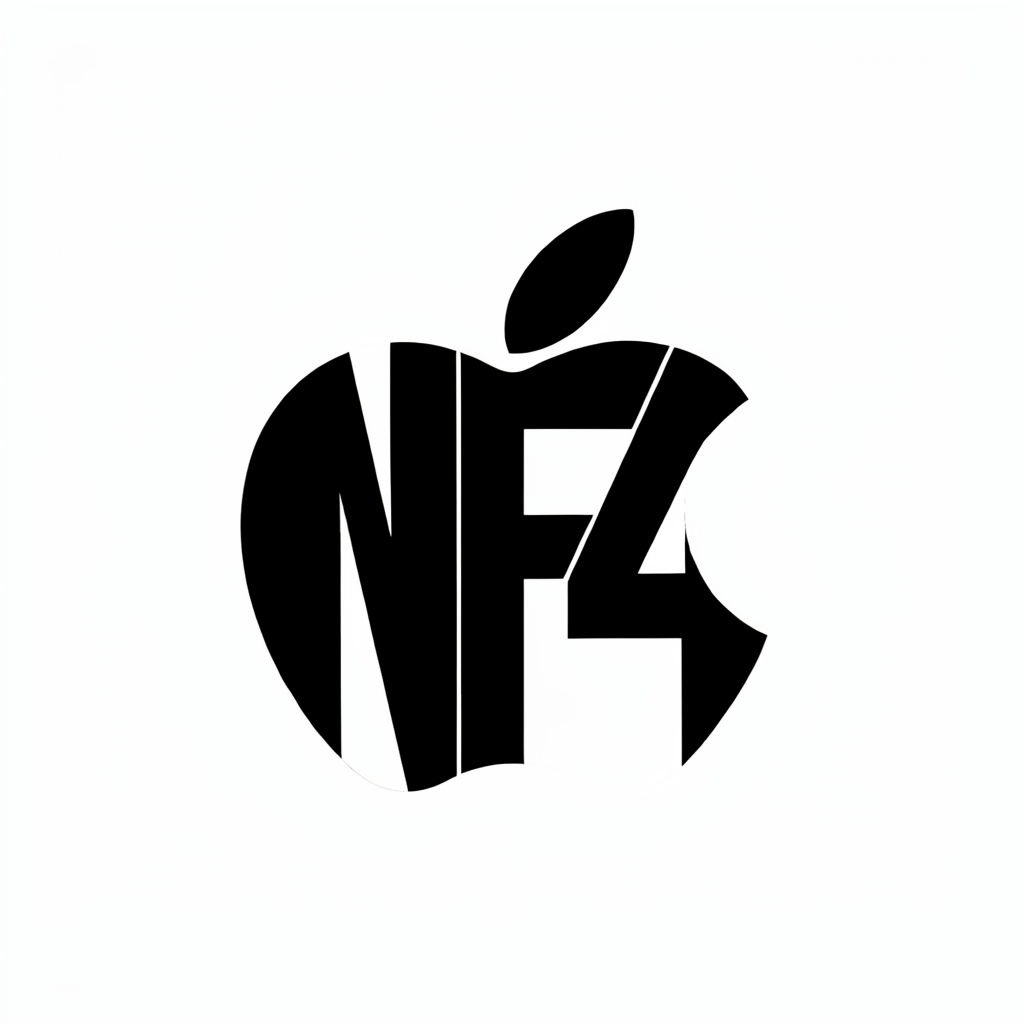 NF4 text inside an Apple silhouette